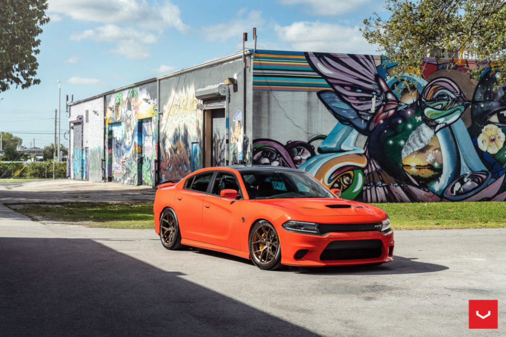 dodge charger hellcat hybrid forged series hf vossen wheels