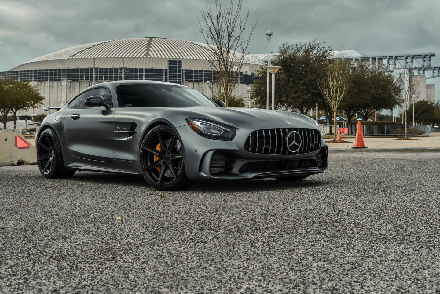 n4sm ferrada fr matte black on mercedes amg gtr