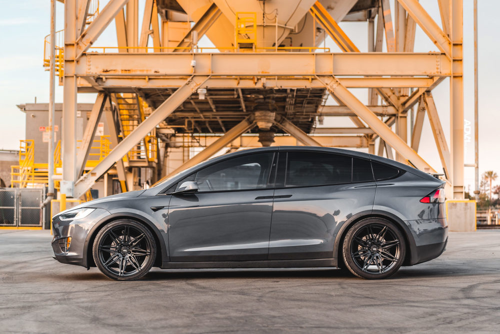 needspeed motorsports dark gray tesla model x lightweight aftermarket  inch rims adv flow spec wheels a