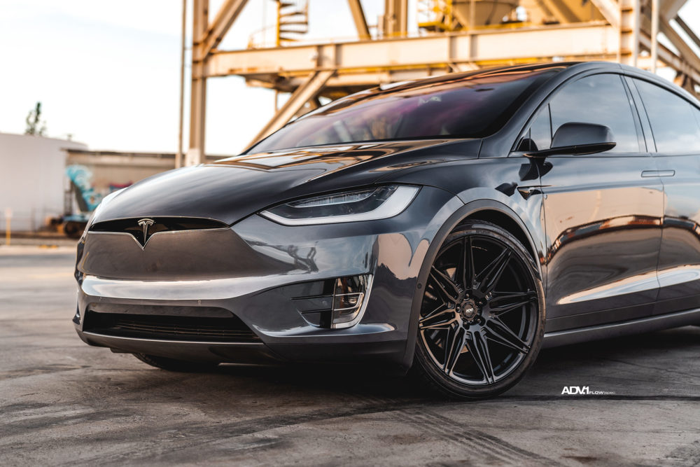 needspeed motorsports dark gray tesla model x lightweight aftermarket  inch rims adv flow spec wheels c