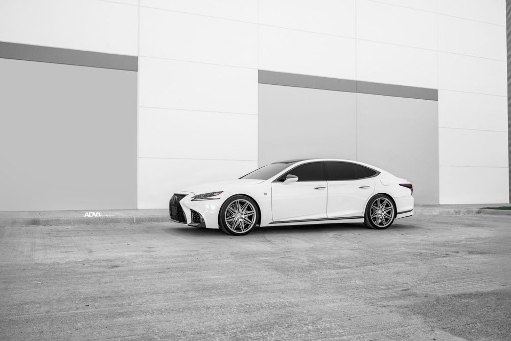 needspeed motorsports white lexus ls  lowered  inch aftermarket adv wheels platinum black g