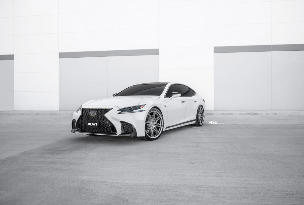 needspeed motorsports white lexus ls  lowered  inch aftermarket adv wheels platinum black i