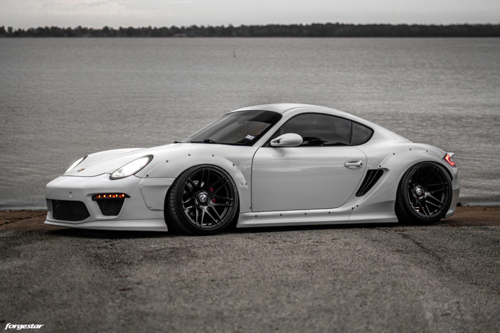 show car widebody kit porsche cayman forgestar ultra deep concave f gloss black c