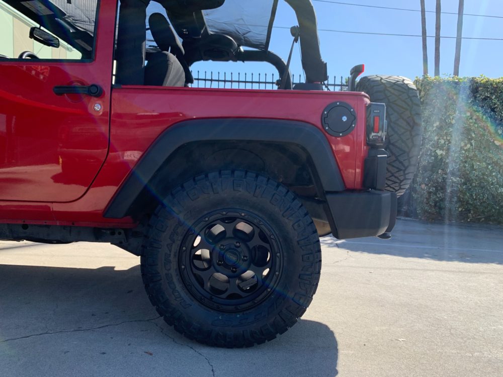 2014 Jeep Wrangler Sport KMC wheels Nitto Tires Ridge Grappler 33x12.5