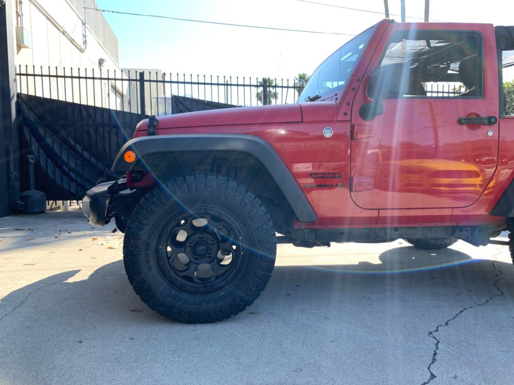 2014 Jeep Wrangler Sport KMC wheels Nitto Tires Ridge Grappler 33x12.5 R17 Tires