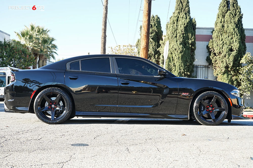 project gr  five gloss black charger scat pack