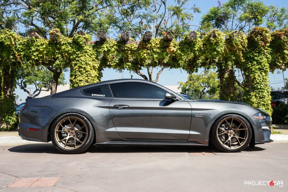 project gr  ten satin bronze ford mustang gt magentic grey